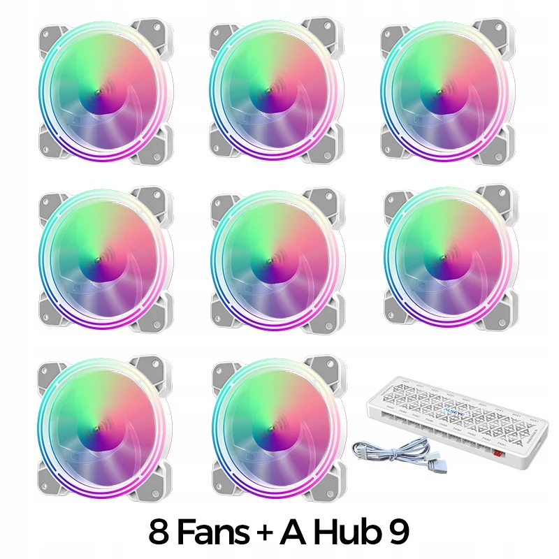 ALSEYE H4.0 Fan PC Cooling Fan 120mm 4 pin PWM A Hub 9 Static LED ARGB