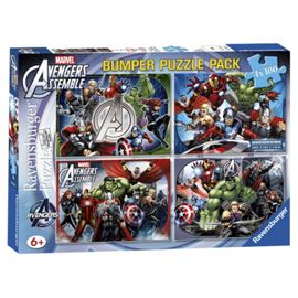 AVENGERS BUMPER PUZZLE PACK 4 ZESTAWY X100SZT-3707