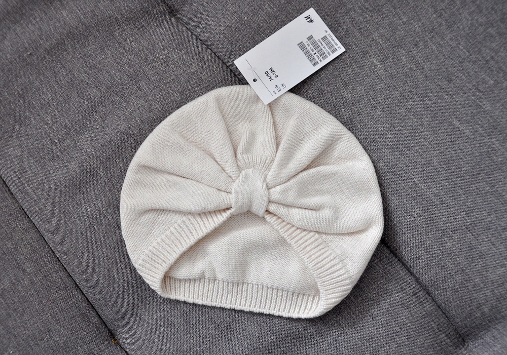 H&M dzianinowy turban czapka NOWY 74/80 9-12m