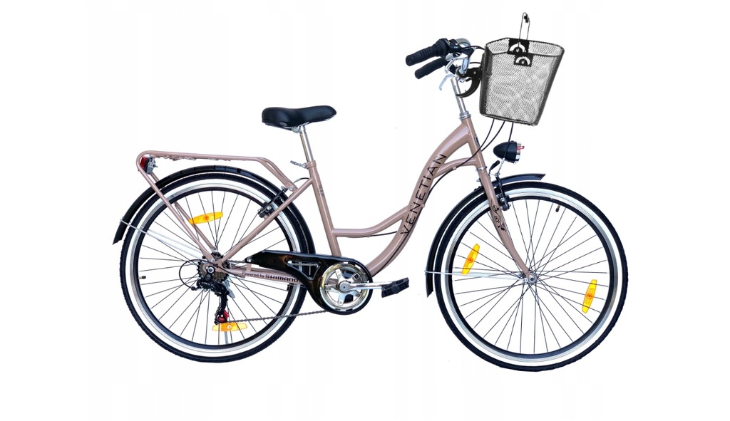 ROWER 26 MIEJSKI DAMSKI MĘSKI SHIMANO 6BIEGÓW TANI 9235078511