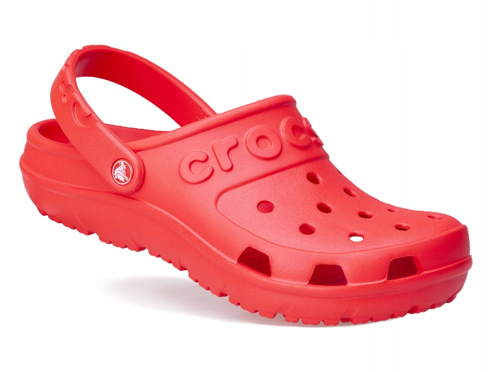 Czerwone Dziecięce KLAPKI domowe CROCS Gumowe