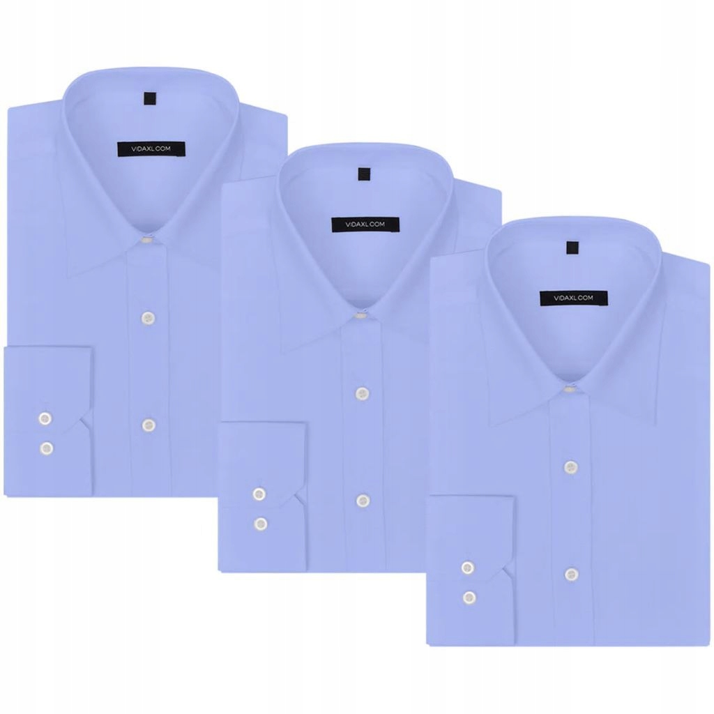 Męskie koszule błękitne, rozmiar XXL, 3 szt. GXP-6