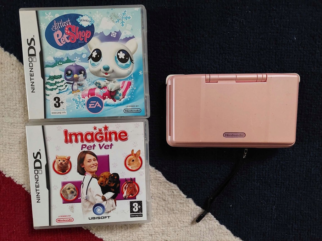 Konsola Nintendo DS Lite różowy pus gry !!