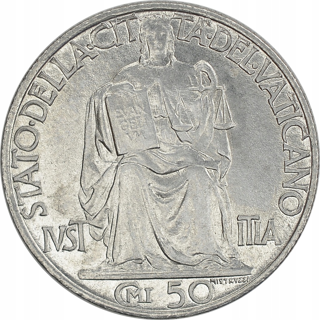 9.WATYKAN, PIUS XII, 50 CENTESIMI 1942