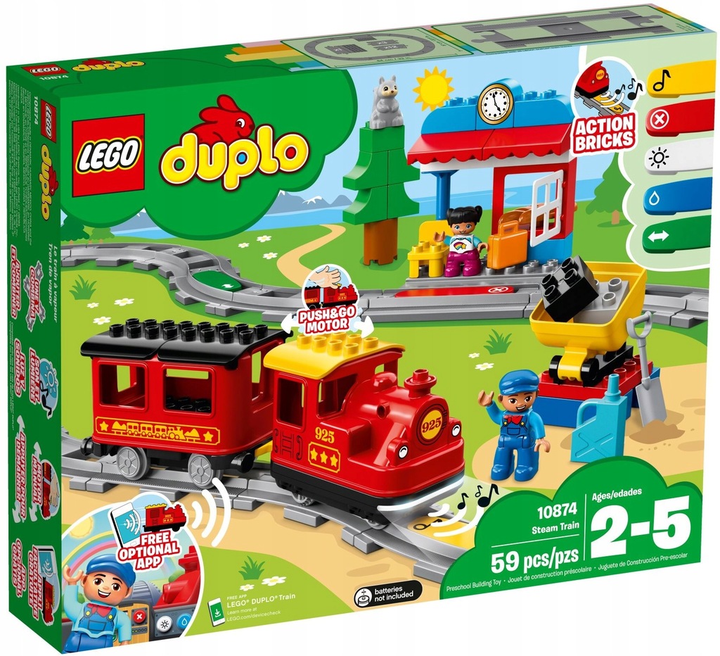 Купить LEGO DUPLO Паровоз 10874: отзывы, фото, характеристики в интерне-магазине Aredi.ru