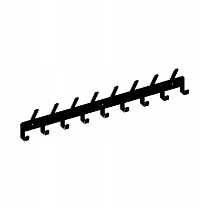 Gamet Wieszak meblowy czarny 17 haczyków WS31 500 mm