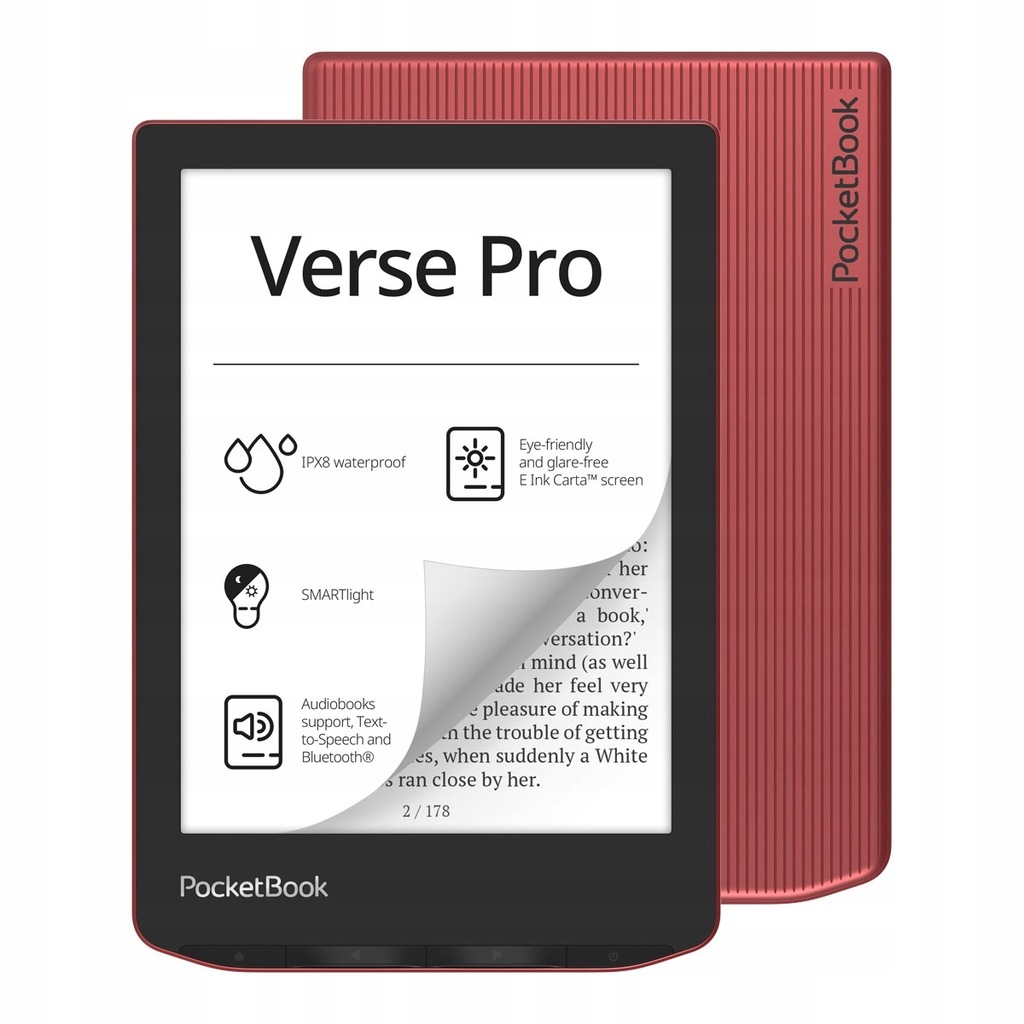 Czytnik POCKETBOOK 634 Verse Pro passion red IPX8
