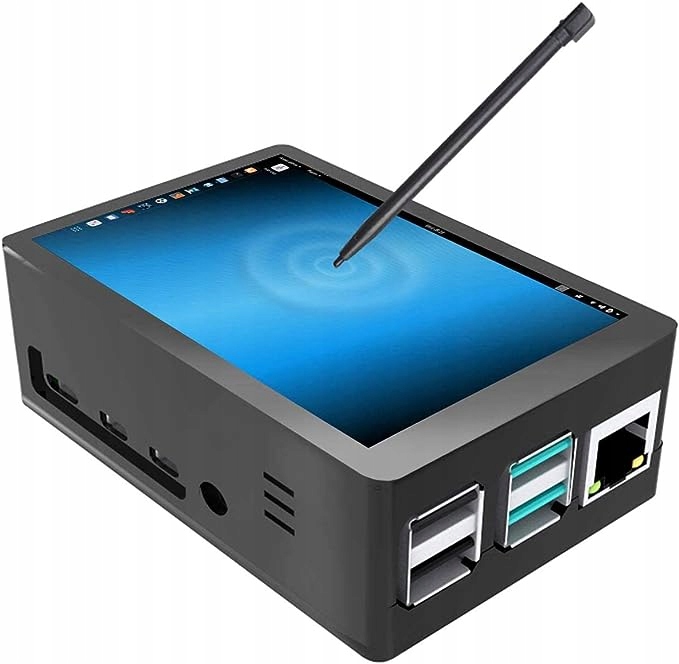 Jun-Saxifragelec Obudowa + dotykowy Wyświetlacz ekran 3,5 do Raspberry Pi 4