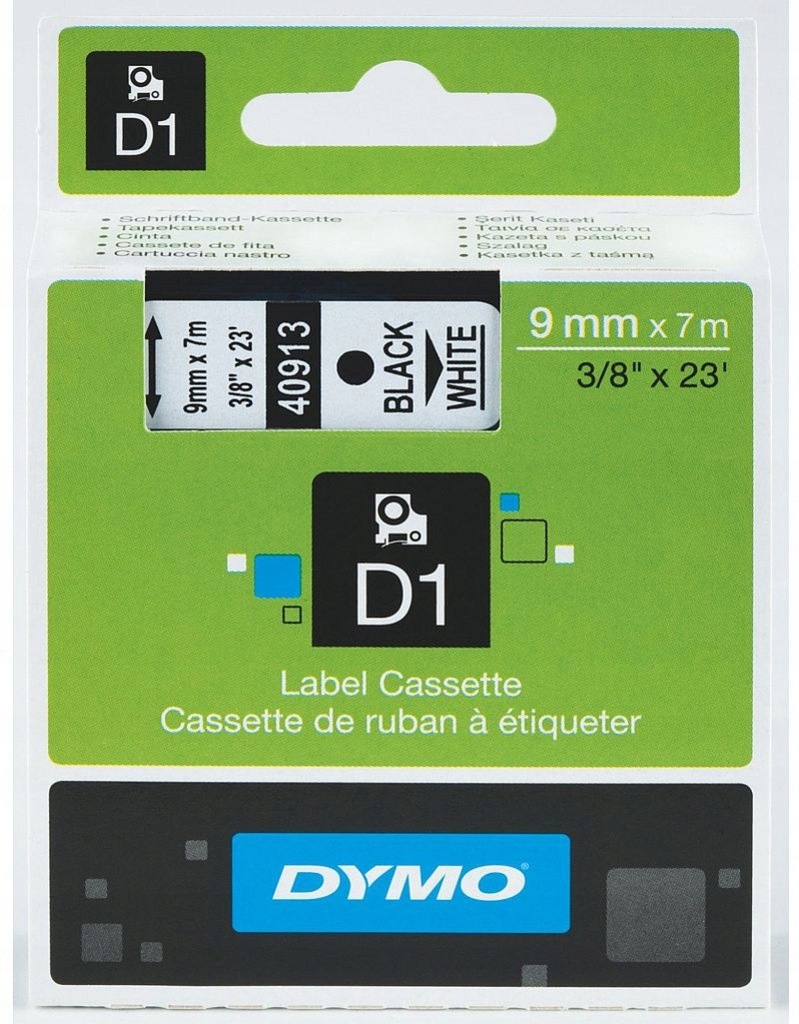 TAŚMA BIAŁA DO DRUKARKI D1 9MM/7M ŚWIETNA JAKOŚĆ