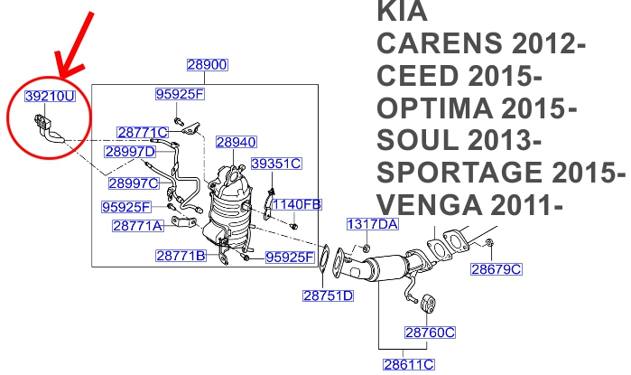 czujnik ciśnienia DPF KIA CEED SPORTAGE VENGA SOUL