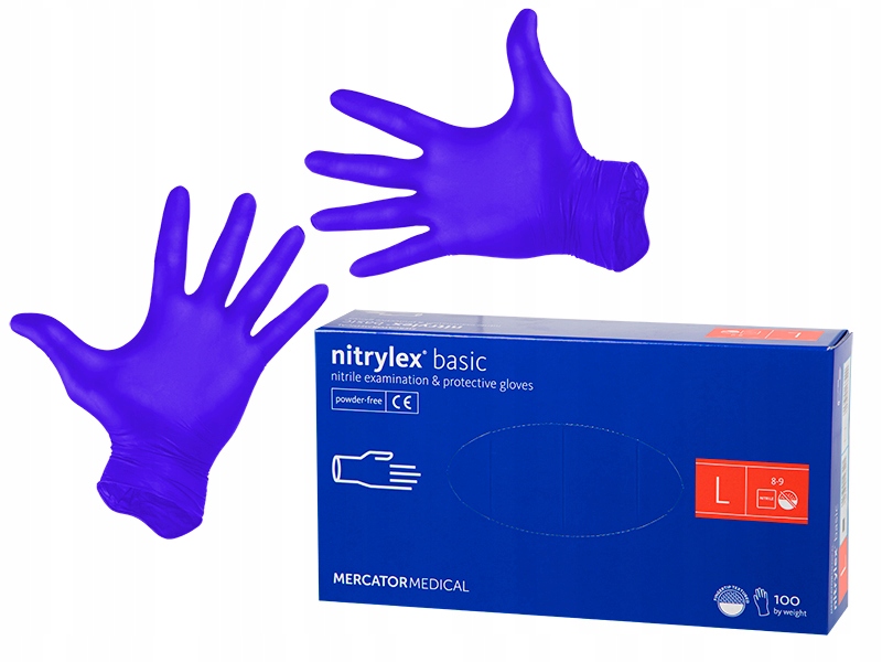 2677# Rękawiczki nitrylowe niebieskie l