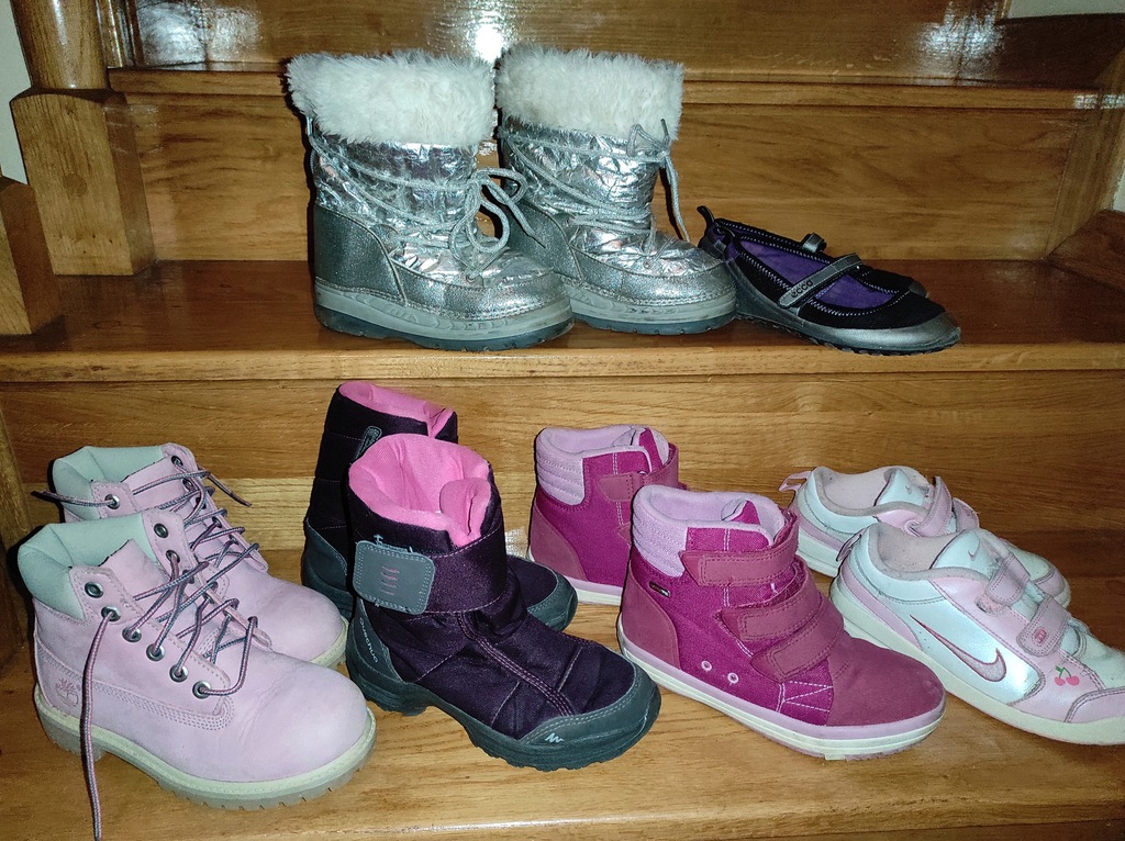 Zestaw butów jesień zima dziewczynka 31 6 par