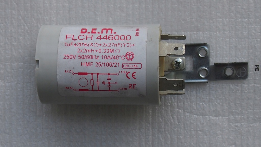 Kondensator do pralki CANDY GO4 106 - 9519064334 - oficjalne archiwum ...