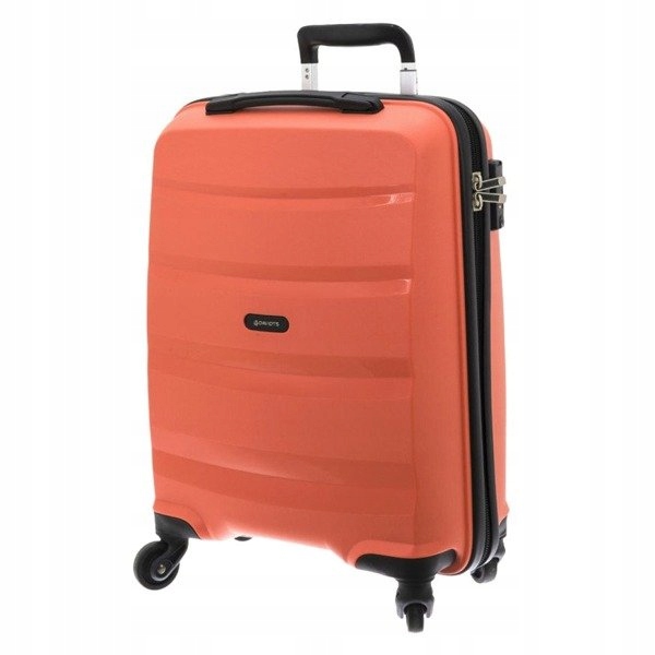 Pojemna mała walizka kabinowa podróżna 55cm różowa