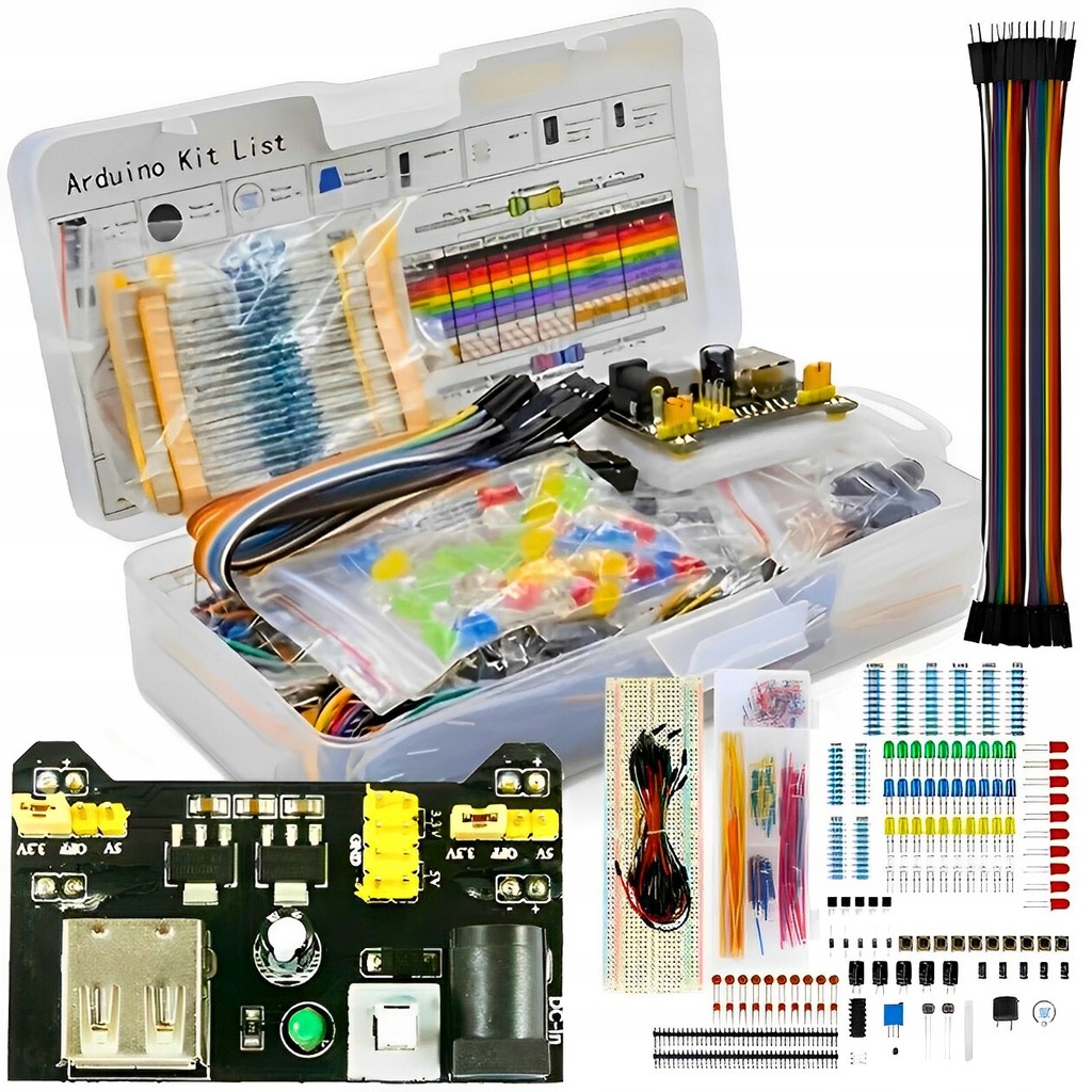 BOGATY ZESTAW ARDUINO UNO R3 STARTER KIT DO NAUKI PROGRAMOWANIA XXL MODUŁ