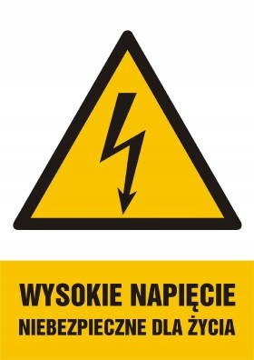 Wysokie napięcie niebezpieczne dla życia HA004BUFN