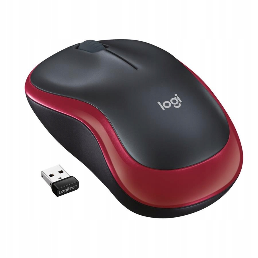 Mysz Logitech M185 910-002240 optyczna 1000DPI red