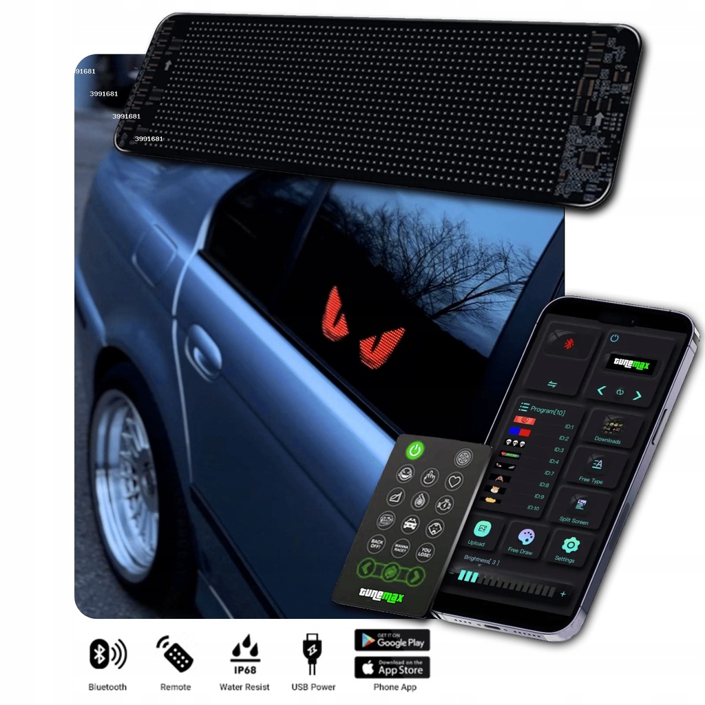 Adresowalny panel LED RGB z elastyczną, możliwością Bluetooth