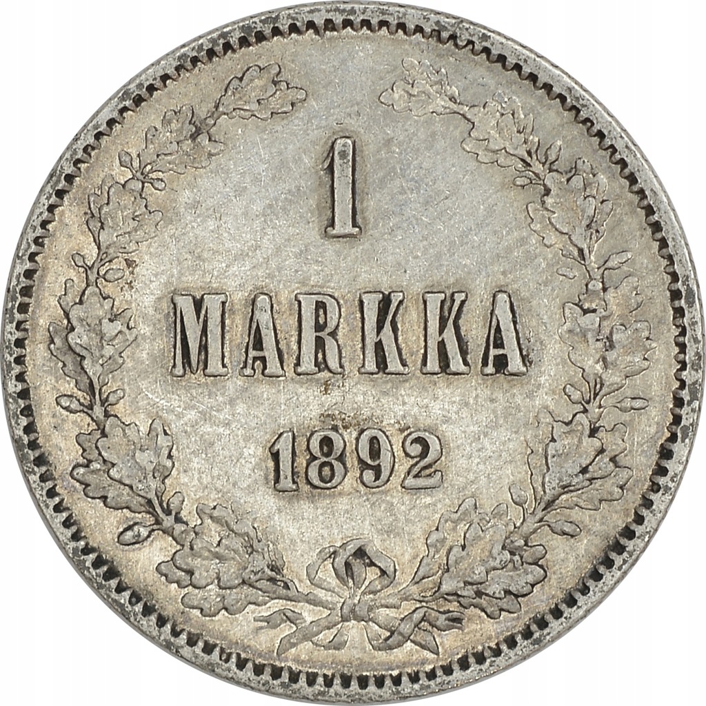 19.FINLANDIA, ALEKSANDER III, 1 MARKKAA 1892