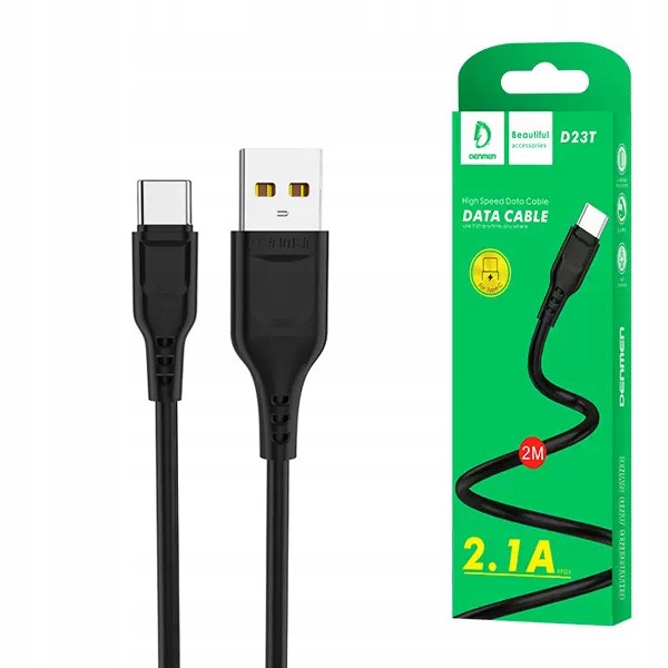 KABEL USB - USB-C 2M 2.1 A DENMEN