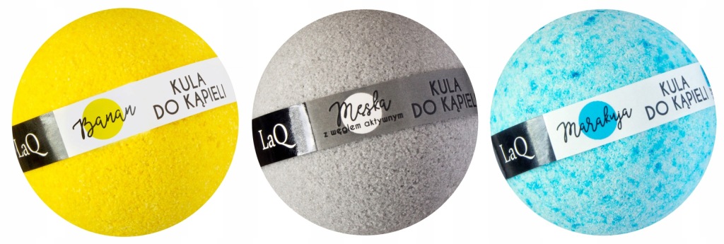 LAQ ZESTAW 3szt KUL d/KĄPIELI MĘSKA+MARAKUJA+BANAN