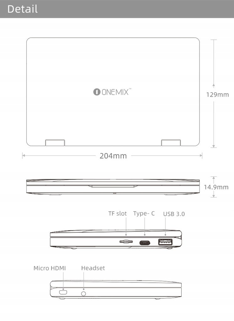 Купить Перо One Mix Pocket 3 Intel Core M3-8100Y 8/256SSD+: отзывы, фото, характеристики в интерне-магазине Aredi.ru