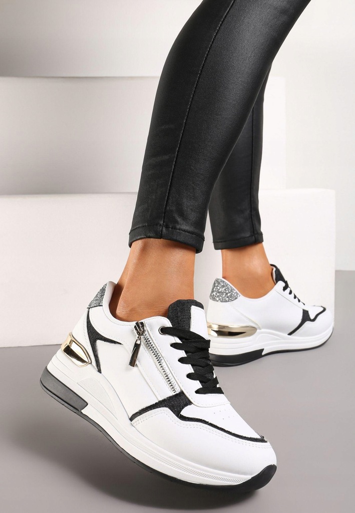 Renee Biało-Czarne Sneakersy damskie 38