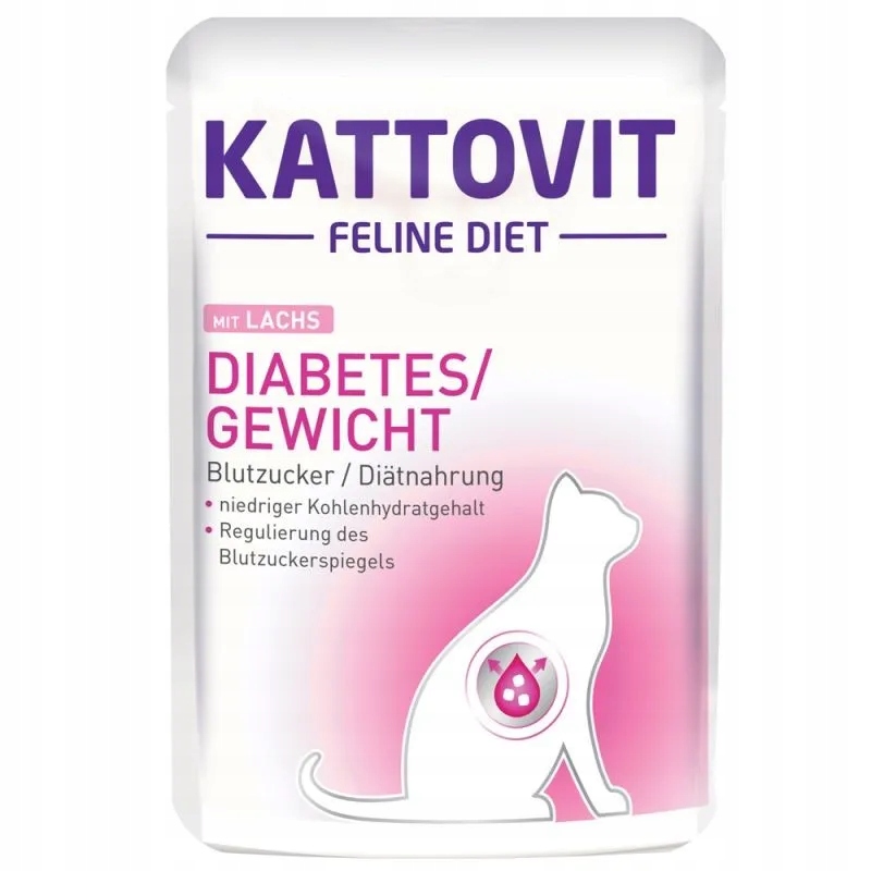 Kattovit Urinary Diabetes Łosoś saszetka 85g karma dla kotów z cukrzycą