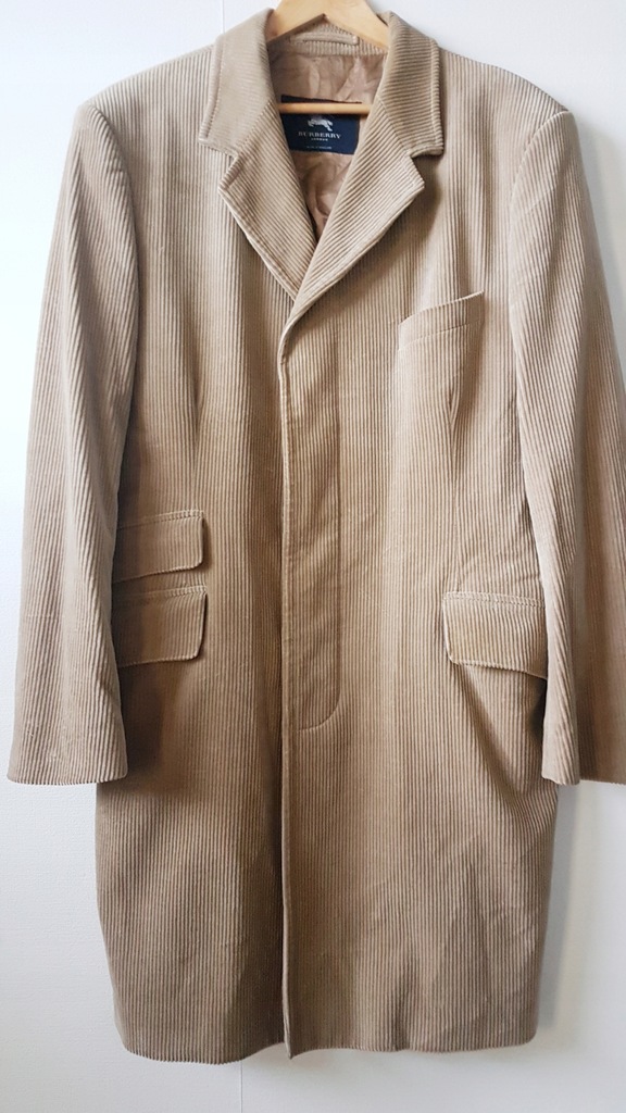 BURBERRY corduroy coat piękny sztruksowy płaszcz