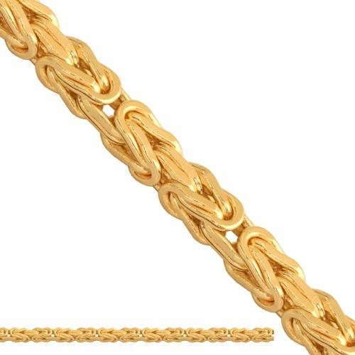 Złoty łańcuszek 50 cm pełny królewski 585 14k