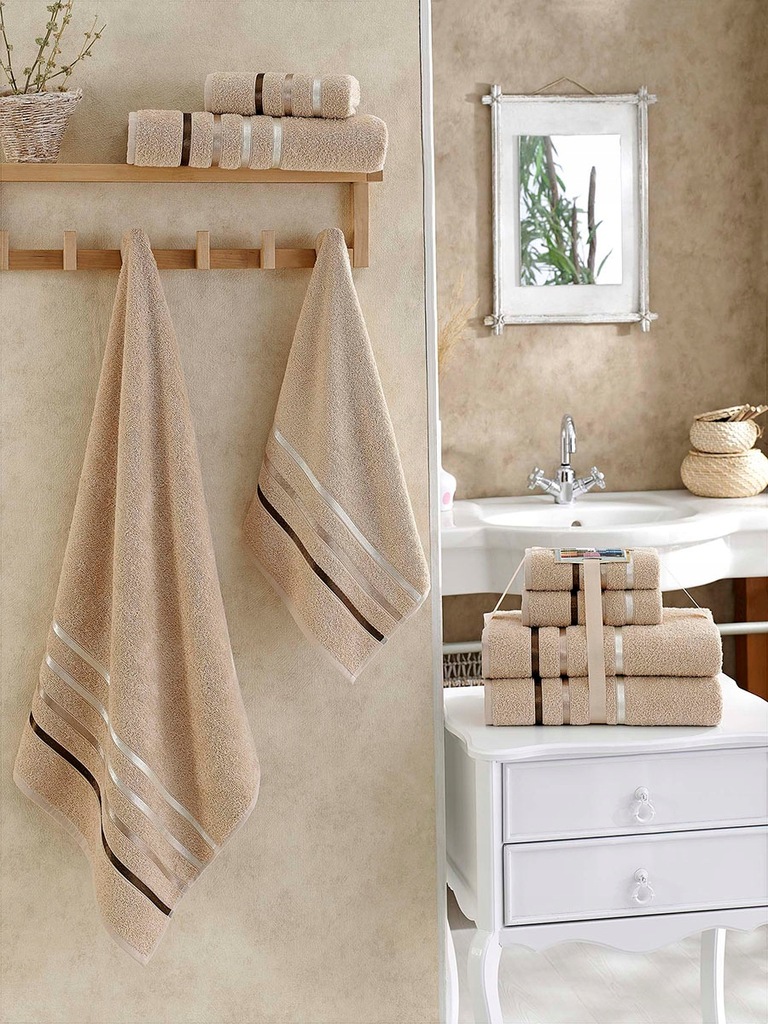 Ręcznik bawełniany frotte BALE/953/beige 2x50x80+2