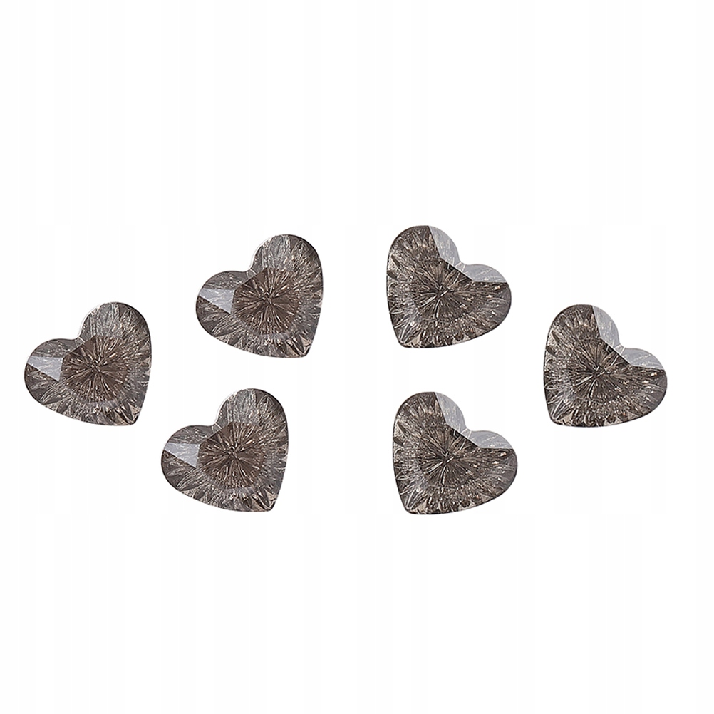 1 Set of 6pcs Embossed Nail Decors Stylish Heart