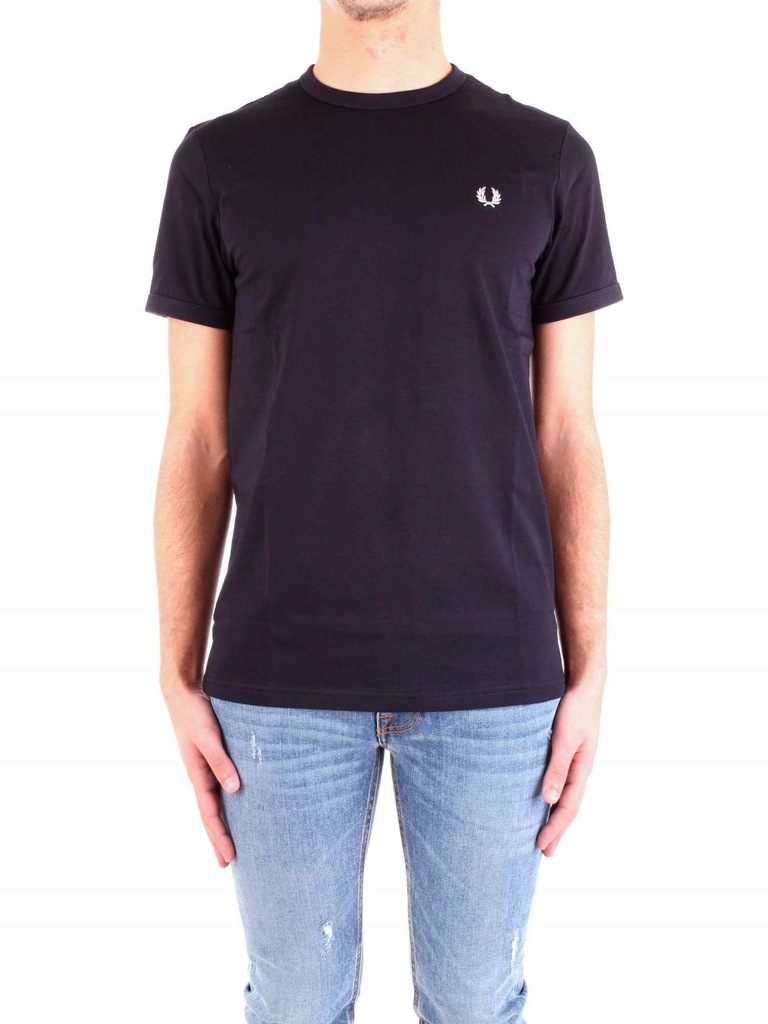 FRED PERRY MĘŻCZYZN NIEBIESKI T-SHIRTY L INT