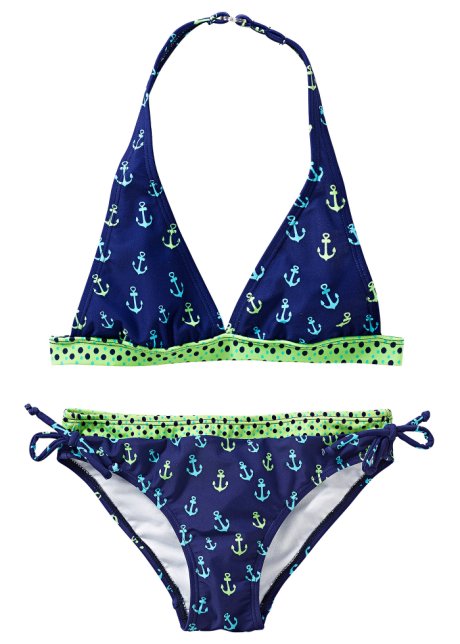 A6009 BIKINI GRANATOWE Z NADRUKIEM B.P.C R. 92/98