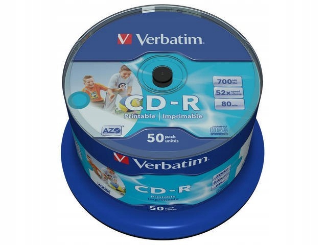 CDR VERBATIM 700MB AZO PRINTABLE NO ID (CAKE 50)