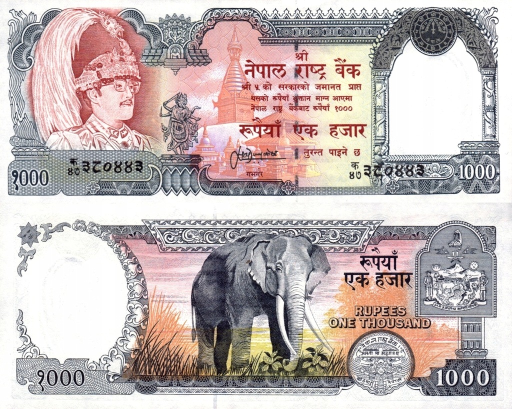 # NEPAL - 1000 RUPII - 1996 - P-36d - UNC starszy