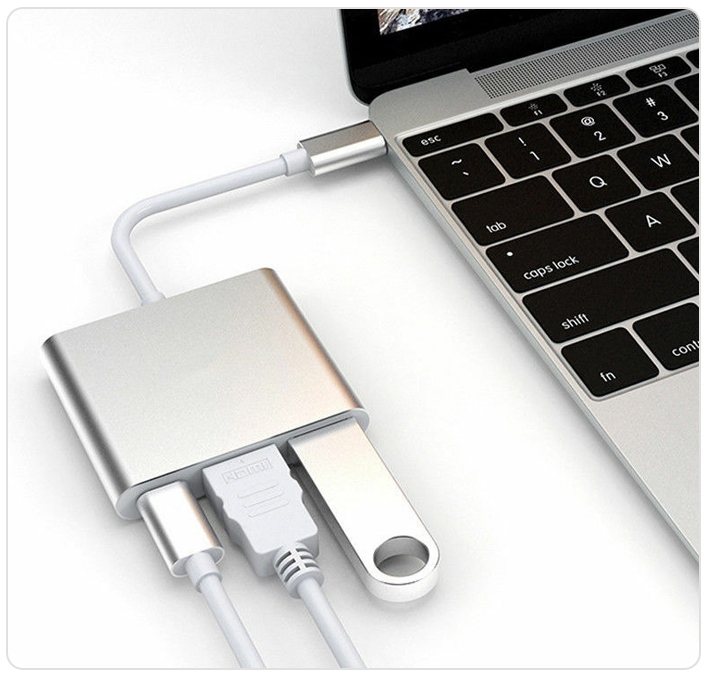 Купить Кабель-адаптер 3-в-1 Тип USB-C USB 3.1 HDMI 4K USB: отзывы, фото, характеристики в интерне-магазине Aredi.ru