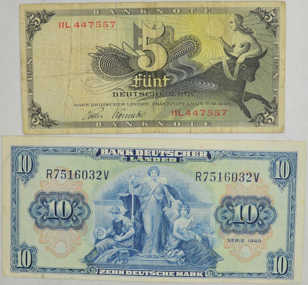 3.au.Zest.Niemcy, RFN, Banknoty szt.2, St.3+