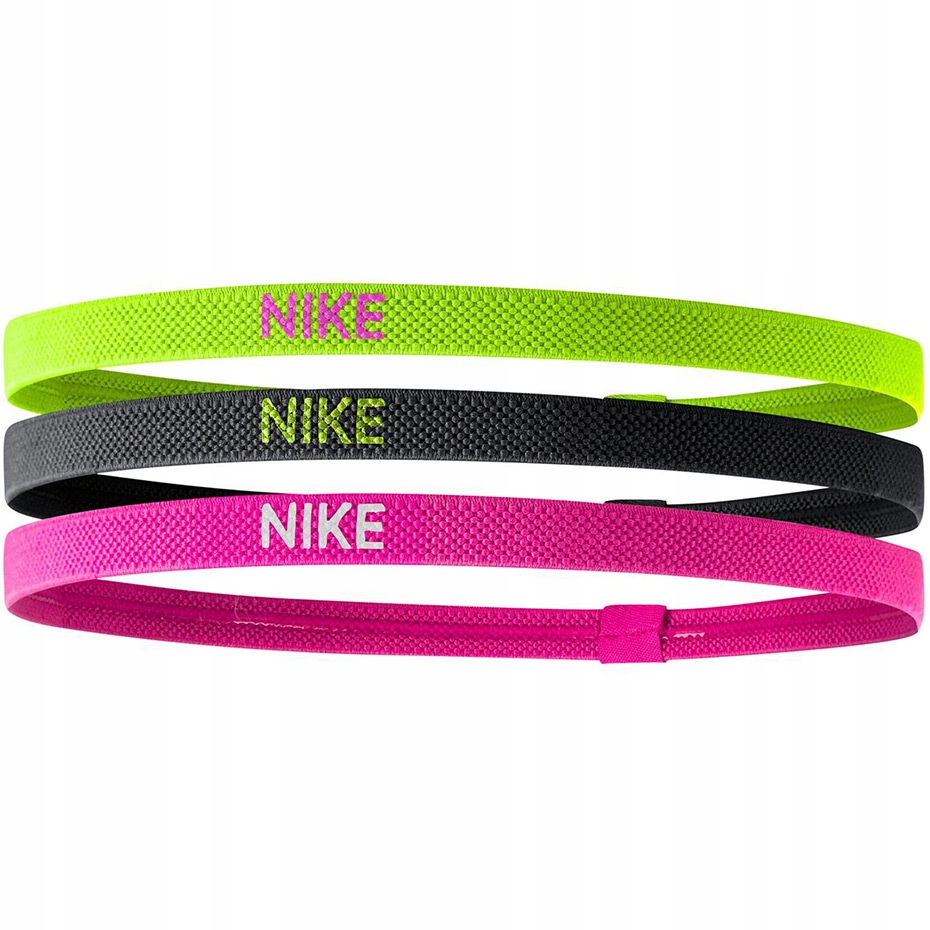 Opaska Nike Elastic Hairbands 3PK czarna, różowa,
