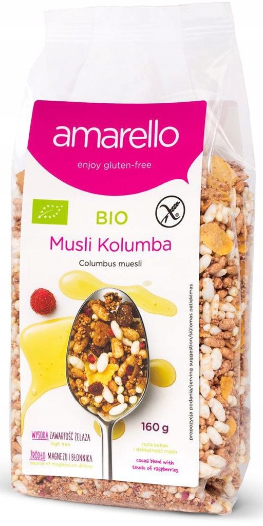 MUSLI KOLUMBA BEZGLUTENOWE BIO 160 g AMARELLO