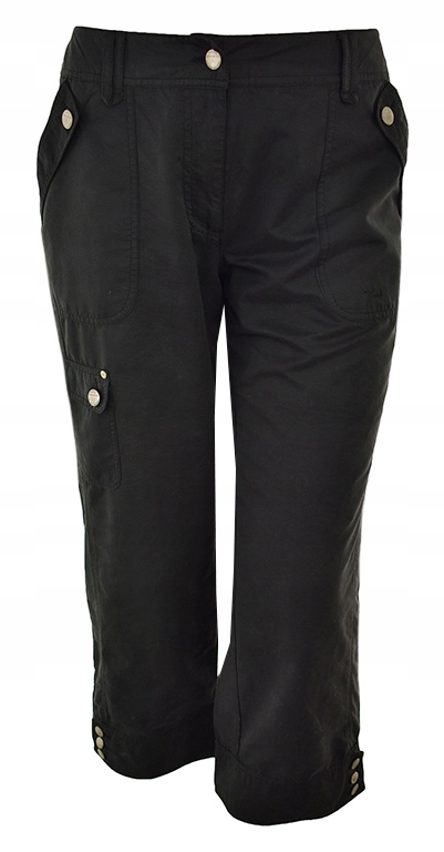 pBO1023 C&A czarne casualowe spodnie 7/8_46