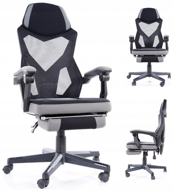 Fotel Biurowy S993 Czarny Krzesło do Biurka