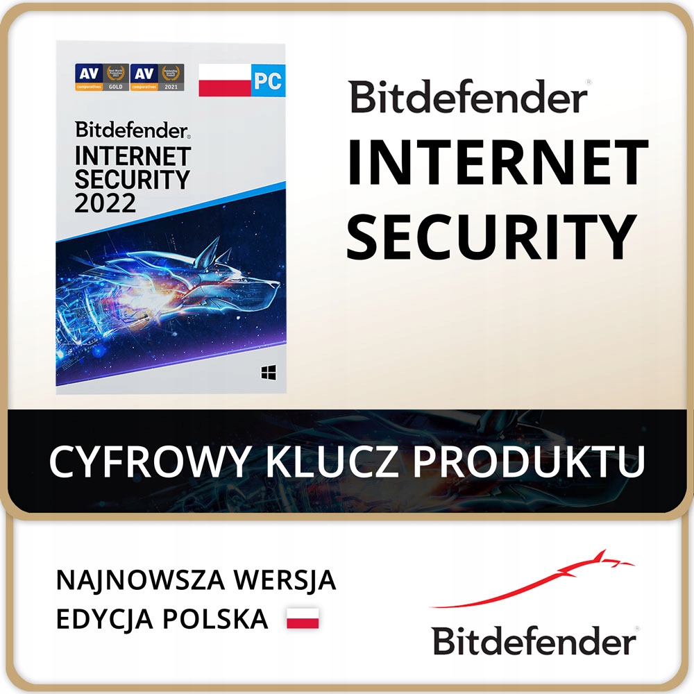 Bitdefender Internet Security 2022 PL 1 PC / 1 ROK