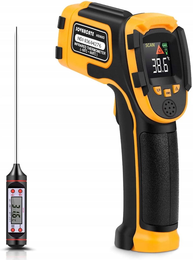 SOVARCATE Termometr na podczerwień laserowy