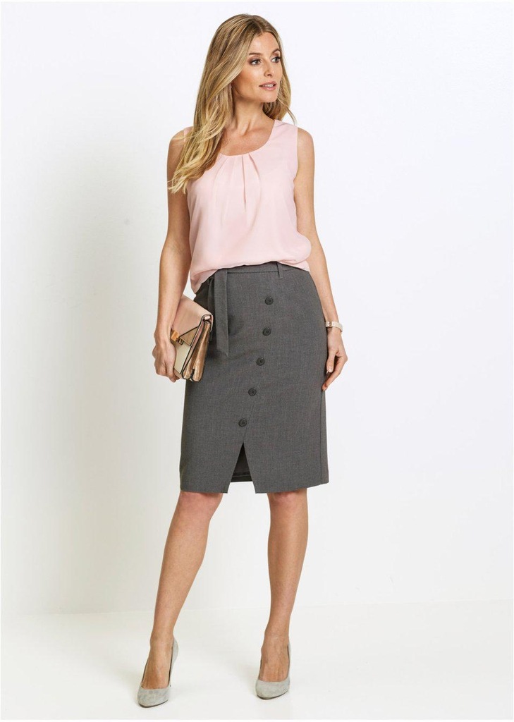 TOP JASNORÓŻOWY BEZ RĘKAWÓW 3I5B02 Bonprix 42