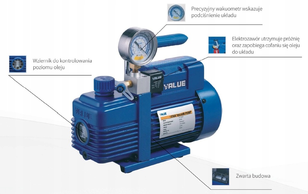 Pompa próżniowa V-i240SV 100l./min, Value, FGAZ - 12642955450 ...