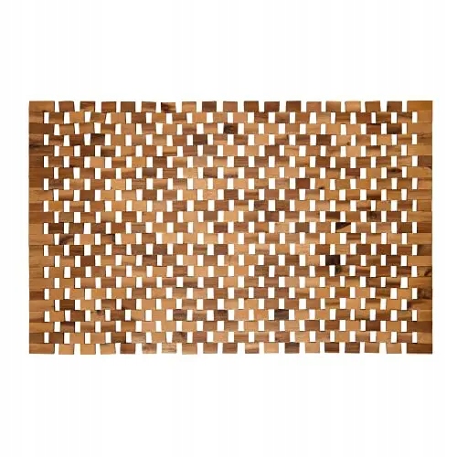 Antypoślizgowy dywanik łazienkowy z drewna litego