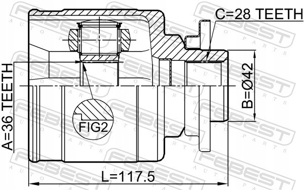 PRZEGUB WEW./P/RANGER 2,5 TDCI 06-12/L