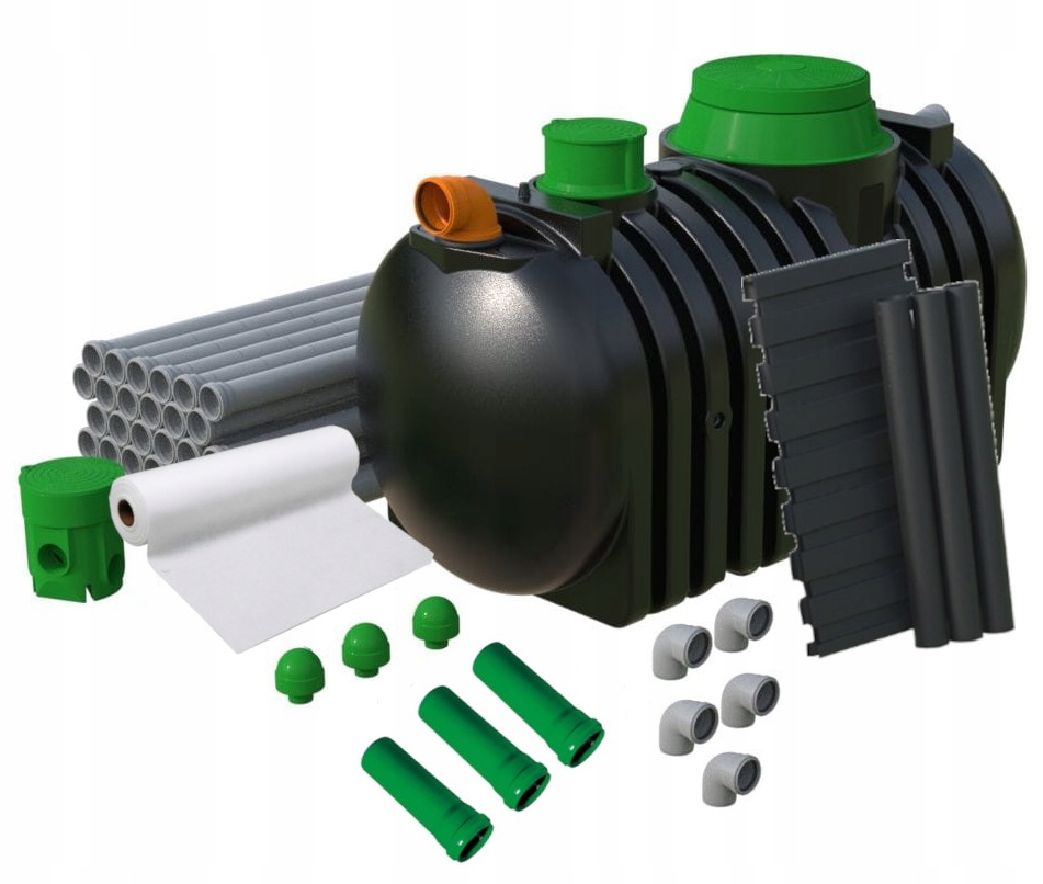 DWUKOMOROWA OCZYSZCZALNIA ŚCIEKÓW 3000L Water 3.0 Marseplast 6 osób