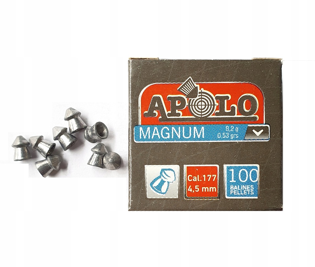 Śrut do wiatrówki 4,5mm Apolo Premium 100szt
